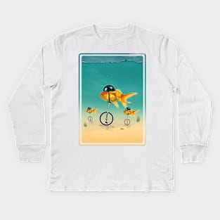 gold fish Kids Long Sleeve T-Shirt